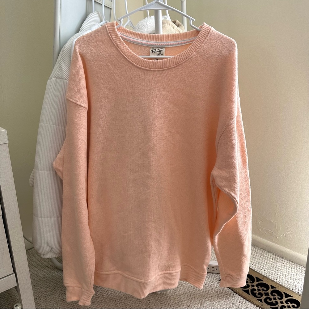 soft peach crewneck